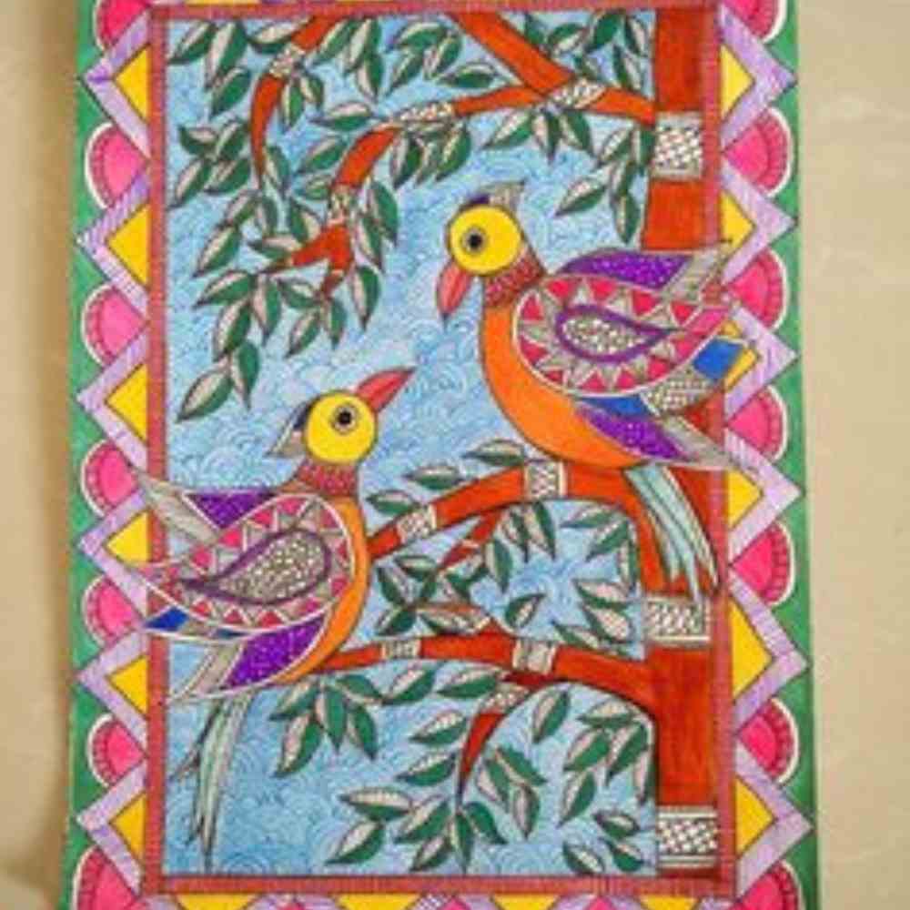 Madhubani Handpainted Greeting Cards ( 8*5 * 5.5 in )